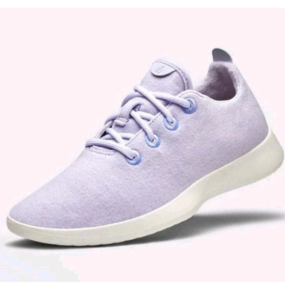 Allbirds Runner Merino Wool Sneakers Lace Up Lavender Lilac Purple Sz 8 Women's